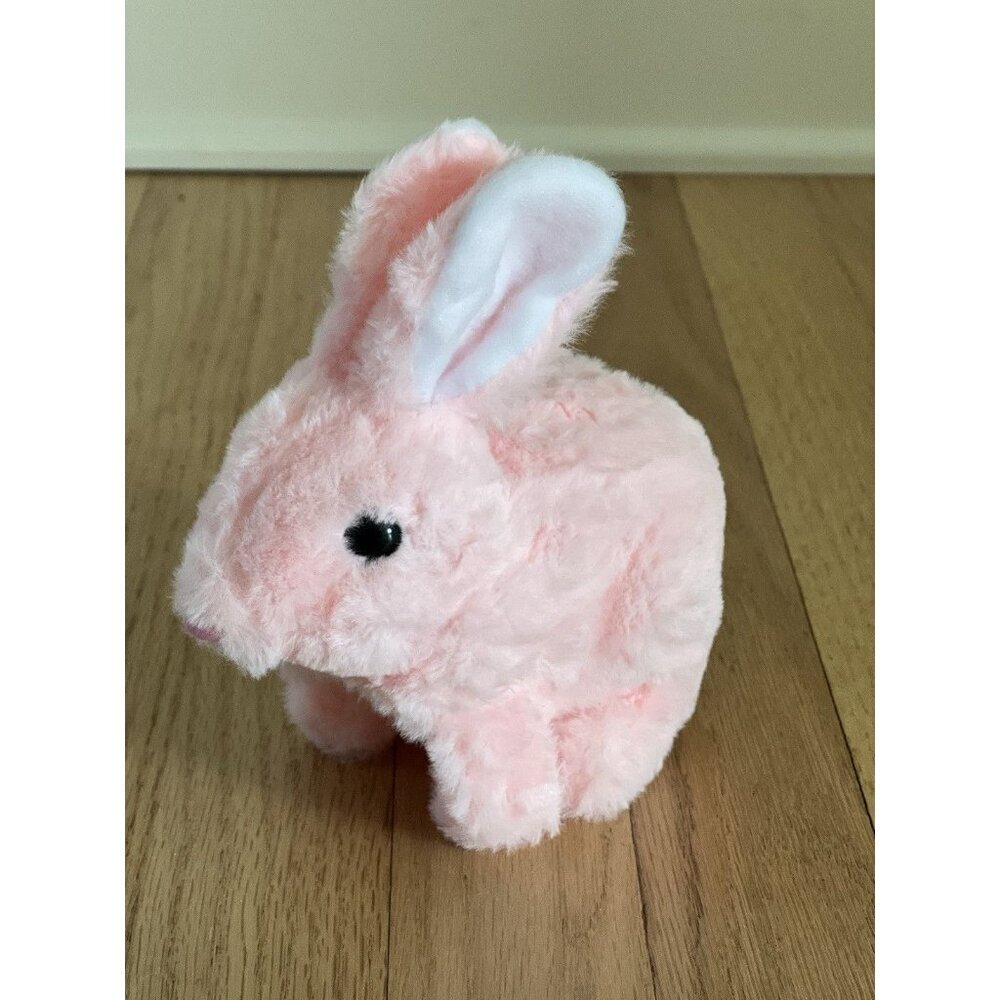 Hopping Plush Rabbit Toy Interactive Electronic Pet Bunny Pink New - Picture 2 of 11